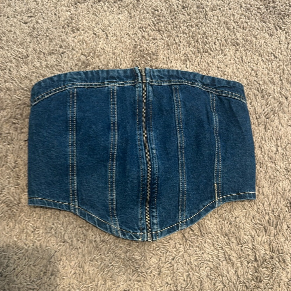 Jean corset top